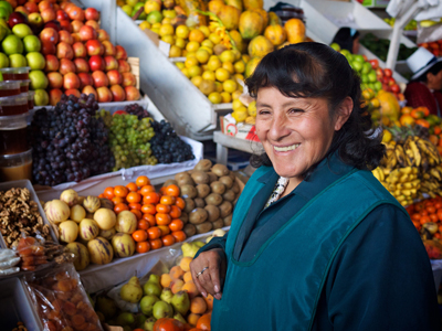 Fruit at San Pedro Market in Cusco Fruit at San Pedro Market in Cusco - Fruit at San Pedro Market in Cusco, Peru