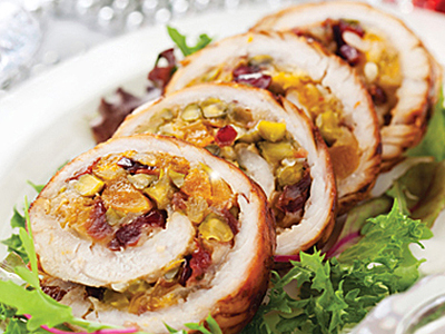 Christmas Eve Turkey Roulade - Stuffed turkey for Christmas Eve Dinner