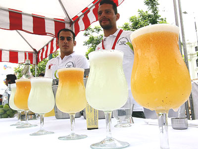 Peruvian Pisco Sour - Traditional drink of Peru.