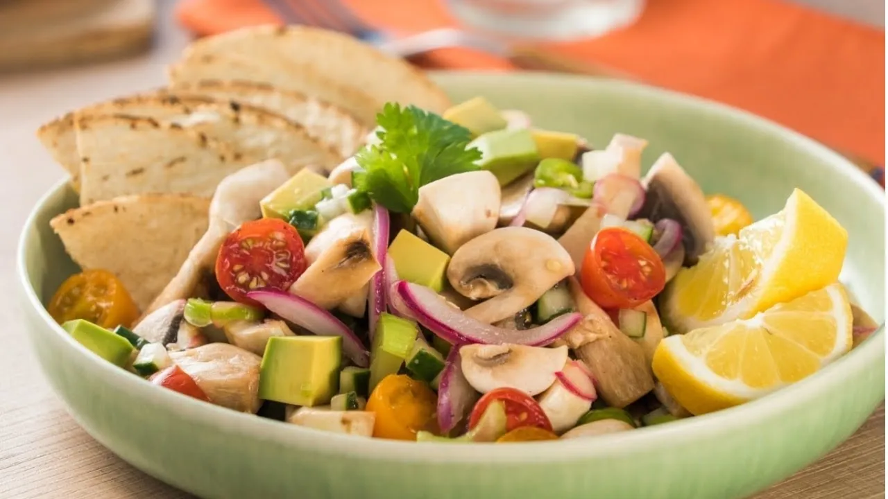 Ceviche de champi&ntilde;ones - Ceviche de champi&ntilde;ones